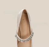 KYLETHOMASW  -  Mary Jane Shoes High Heels Women's High End Summer Thick Heels Single Shoes Square Head Bow Women's Shoes Rear Empty Sandals