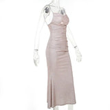 KYLETHOMASW  -  American Spice Girl Dress Temperament Dress Skinny New Sequins Sexy Pure Fish Tail Slim Suspender Dress