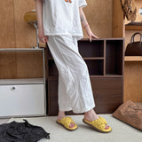 KYLETHOMASW  -  Summer New Slippers Female Casual  Rhombus Platform Slippers Fashion Plaid Flat Sandals Slipper Outdoor Shoe