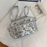 KYLETHOMASW  -  Cartoon Graffiti Mochila Trendy Underarm Mochilas Mujer 2025 New Boston School Bag Fashion Pillow Backpack Sweet Cool Backpacks