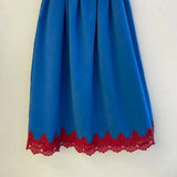 KYLETHOMASW  -  Womens Autumn Winter Korean Fashion Vintage Colour-Block Fleece-Lined Maxi Skirt Kawaii Lace Ruffle High Waist A-Line Long Skirt