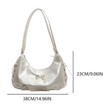 KYLETHOMASW  -  Trend Brand Crescent Bag Women PU Leather Fashion Backpack High Quality Shoulder Bag Adjustable Strap Ladies Solid Crossbody Bag