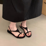 KYLETHOMASW  -  Summer New Fashion Versatile Flip Toe Soft Sole Sandals Women's Outer Wear Soft Sole Non-slip Beach Strap Sandals