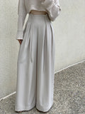KYLETHOMASW  -  Early New Product Retro Temperament Drawstring Design Sense High Waist Hanging Sense Casual Mopping Pants Wide Leg Pants