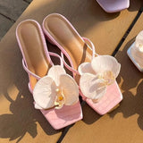 KYLETHOMASW  -  Sandals Decorations Flower Shoe Accessories Vacation Style Removable Butterfly Orchid Shoes Charms DIY Shoe Buckle Clogs Buckle