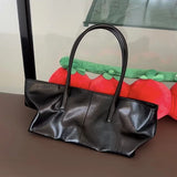 KYLETHOMASW  -  Korean Minimalist Crocodile Patterned Tote Bag With Retro Soft Leather Texture Single Shoulder Handbag Versatile For Commuting