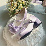 KYLETHOMASW  -  Original Lolita Style Leather Shoes for Women Spring and Autumn Mary Janes Round Head Sweet Cute Elegant Casual Lady Pupms