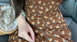 KYLETHOMASW  -  Flying Sleeve Women Dresses Print Floral Ruffles Sweet Spring Summer Long Dress French Style Vintage Vestidos Mujer