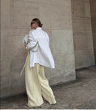 KYLETHOMASW  -  New Arrival Ins Fashion Blogger Retro High Waisted Wide Leg Pants Women Casual Trousers Fashion Ladies Clothes