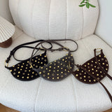 KYLETHOMASW  -  Rivets Design Mini PU Leather Crossbody Bags for Women Punk Style Trend Female Shoulder Bag Handbags and Purses
