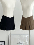 Kylethomasw  -  2000s Retro Women Irregular A-line High Waist Preppy Style Mini Skirts Solid Hot Girls Party Club Pleated Skirts Y2K Harajuku