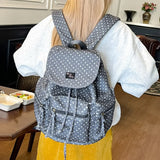 KYLETHOMASW  -  Polka Dot Print Bag Travel Mochila High Capaci Mochilas Mujer Pockets Backpacks Backpack Fashionable Casual Bags for Woman
