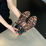 KYLETHOMASW  -  Silver Sandals Women Flats Brown Belt Buckle Ladies Shoes Summer  Flats Sandal Comforts Sandalias De Mujer