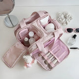 KYLETHOMASW  -  Ins Multi-pouch Travel Cosmetic Bag Nylon Multifunction Makeup Pouch Bag Puffy Toiletries Organizer Travel Wash Bag Travel