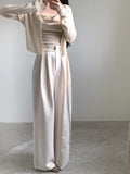KYLETHOMASW  -  Drop Feeling Wide Leg Suit Pants Women Spring New High Waist Slimming Versatile Straight Leg Casual Long Trousers