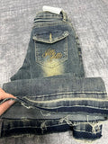 Kylethomasw High Waist Flare Jeans Women Y2k Vintage Loose Embroidery Wide Leg Boot Cut Denim Pants Harajuku Fashion Do Old Bottoms