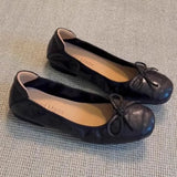 KYLETHOMASW  -  Comfort Walking Shoes Women Ballet Flats Handmade Soft Leather Mary Jane Flat Bottom Shoes Retro Casual Daily Loafers Footwear