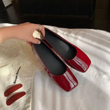 KYLETHOMASW  -  Design-inspired Evening Breeze Style Paired with A Skirt, Slip-on Shallow-mouth Flat Shoes, Niche Shiny Women's Mary Jane