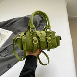 KYLETHOMASW  -  Small PU Leather Shoulder Bags for Women Luxury Designer Trend New Crossbody Bag Females Short Handle Handbags