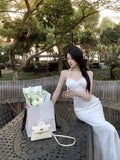 KYLETHOMASW  -  Evening Dresses Women Wedding Party V Neck Satin Sleeveless Slim Mermaid Dress Cocktail Birthday Banquet Sexy Banquet
