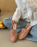 KYLETHOMASW  -  Summer New Style Slippers 2025 Fashion Elegant Versatile Trend Soft Soled Women Slippers Cow Leather Mules Slippers Lady Sandals