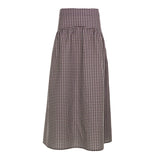 KYLETHOMASW  -  French Vintage Long Skirt For Women Casual Low Waist Plaid A Line Skirt Spring Summer Daily Commute Holiday Outfit Trend