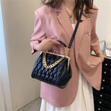 Kylethomasw Elegant Triangular Pleats Totes Bags for Women Gold Chain Luxury Designer Handbag for Women Women's Bag Trend Crossbosy Bag