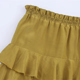 KYLETHOMASW  -  Ruffled Midi Skirt Womens Vintage Flounce Skirt Woman New Fashion Elegant Solid Long Skirts autumn Evening Party Skirts