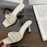KYLETHOMASW  -  Fashion Butterfly-Knot Women High Heels Pumps Shoes New In Summer Spring Female Slip On Footwear Sexy Ladies Thin Heels Shoes