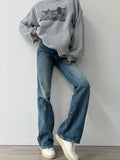 Kylethomasw  Woman Aesthetics Jeans Denim American Style 90s Gyaru Pants Unisex High Street Tide All-match Preppy Style Cozy Straight Leg