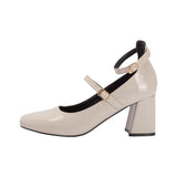 KYLETHOMASW  -  New Women Pumps Spring Autumn Fashion Quality Shoes Low Heel Square Square Toe Comfortable Sexy Heels Ladies Zapatos De Mujer