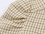 KYLETHOMASW  -  French Vintage Checkered Puffed Sleeve Bow Tie Shirt 2026 Spring Autumn Blouses Women's Clothes Casual Tops