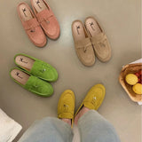 KYLETHOMASW  -  Summer New Style Slippers 2025 Fashion Elegant Versatile Trend Soft Soled Women Slippers Cow Leather Mules Slippers Lady Sandals
