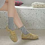 KYLETHOMASW  -  New Spring Mary Jane Cross Strap Flats Shoes Women Fashion Elegant Round Toe Ladies Comfort Soft Sole Ballerinas Shoes