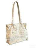 KYLETHOMASW  -  Patchwork Lace Flower Print Handbags Women Sweet Y2k Aesthetic Fairy Shoulder Bags New Fashion Trendy Casual Simple Underarm Bag