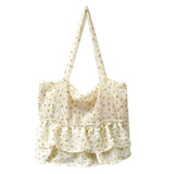 KYLETHOMASW  -  Sweet Ruffled Shoulder Armpit Bag 2025 Spring and Summer New Large Capacity Student Class Bag Fashionable Tote Bag