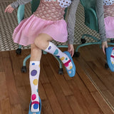 KYLETHOMASW  -  Original New Colorful Polka Dot Summer Calf Socks Sweet Trendy Girl Velvet Y2K Japanese Mid Calf Socks Dress Playful Stockings