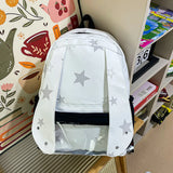 KYLETHOMASW  -  Rabbit Ears Star Ita Bag Transparent Mochila Student Mochilas Mujer Teenage Girls Bolsas High Capaci Bags for Woman Backpack