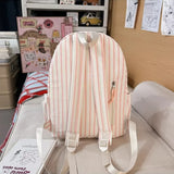 KYLETHOMASW  -  Japanese Cute Rabbit Ears Bag Student Mochila Teenage Girls Mochilas Mujer Stripe Bolsas Cute Kawaii Bags for Woman Backpack
