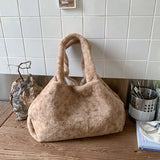 KYLETHOMASW  -  Casual Simple Fluffy Women's Handbags High-capacity Streetwear Shopping Underarm Bag Casual Travel Shoulder Bags Y2k Aesthetic