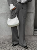 KYLETHOMASW  -  Women's Spring Summer New Loose Wide-Leg Suit Pants Elegant Office Classic Straight-Leg High-Waist Suit Trousers