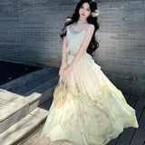 KYLETHOMASW  -  French Sweet Elegant Women 2 Piece Set Aesthetic Lace Splice Embroidery Tops + Design Skirt Fashion Korea Style Outfits Summer