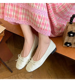 KYLETHOMASW  -  Spring and summer ballet flat shoes women's bow fashionable and comfortable work shoes women's work shoes single shoes flats