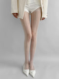 KYLETHOMASW  -  White Lace Pantyhose Ultra-Thin Nighttime Teaching Room Design Spring Sensation Women's Sexy Stockings Leg Beautifying Socks