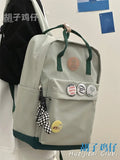 KYLETHOMASW  -  Schoolbag Female High School Students Retro Contrast College Style School Junior Students Casaul Laptop Backpack Girls