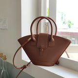 KYLETHOMASW  -  Luxury Designer Shoulder Bag Large Capacity Fashion Handbag Trapezoid Top Handle Bag Fan-Shaped Bucket Bag for Women