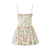KYLETHOMASW  -  Summer dress women evening party mini dresses elegant floral bodycon dress korean fashion ruffle Cami dress backless