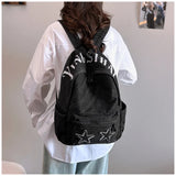 KYLETHOMASW  -  New Star School Bag for Female Japanese Denim Women Backpack High School Teenagers Student Casual Large Capacity Back Pack