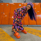 KYLETHOMASW  -  Y2K Graphic Print Long Sleeve Shirt Blouse + Wide Leg Pants Chic Women Two Piece Set Vintage Streetwear Boho Holiday Outfits