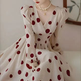 KYLETHOMASW  -  Wave Dot Dress 2025 Early Autumn New Women's Wear Beautiful and Unique  women clothing  bodycon dress